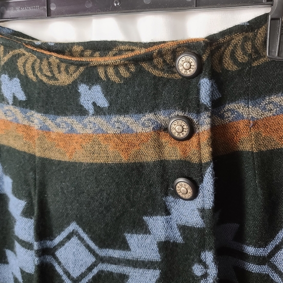 4/$18 Vintage Southwestern Print Wrap Skirt - Picture 4 of 9